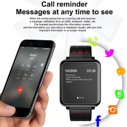 Q8 IP67 vattentät Bluetooth-pulsmätare & pedometer - Smartwatch