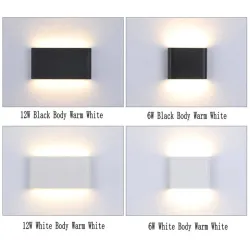 ApliquesModerno 6W - 12W LED interior - exterior lámpara de pared impermeable IP65