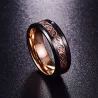 AnillosAcero de tungsteno - dragón de oro rosa - anillo
