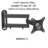 Universal rotated wall mounted TV holder - bracket