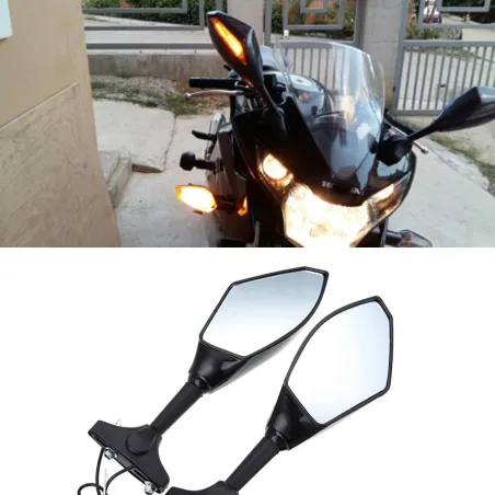 Moottoripyörän rearview peilit - Led turn signals valot Kawasaki 2 pcs