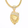 Pendentif lion doré de luxe - collier