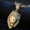 Luxury gold leon head pendant - kaulakoru
