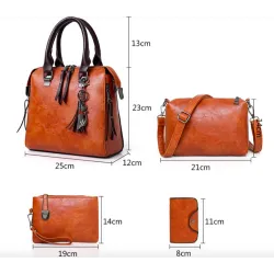 Lyx läderpåse set incl purse 4 pcs