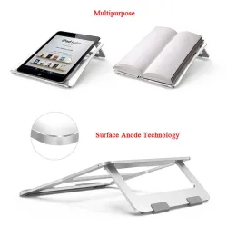 Foldable - adjustable aluminum stand for laptop & tablet