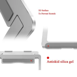 Pieghevole - supporto in alluminio regolabile per laptop e tablet