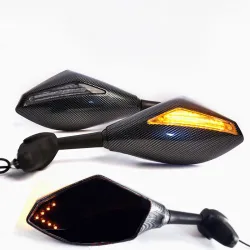 Moottoripyöräpeilit - Led turn signal -indikaattorit 2 pc