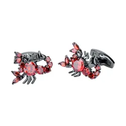 Punainen zircons skorpioni - cufflinks