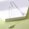 Water drop stainless steel long earrings