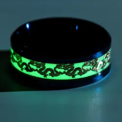 AnillosDragón Luminoso - anillo de acero inoxidable