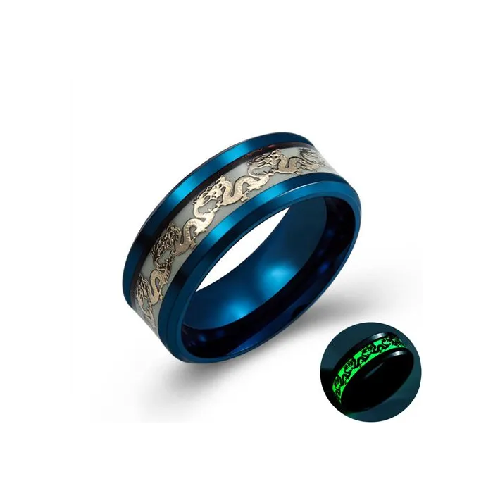 AnillosDragón Luminoso - anillo de acero inoxidable