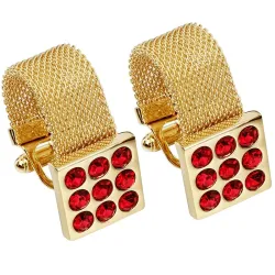 Cufflinks de ouro de luxo com pedra de ônix