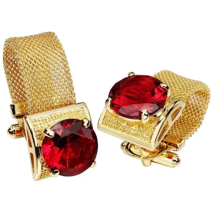 Luxury Gold cufflinks with Crystal Näytä tarkat tiedot