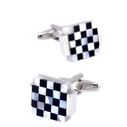 Trendy square lattice - cufflinks