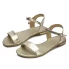 Echte Leder flache Sandalen