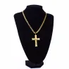 CollaresOro collar de acero inoxidable con cruz