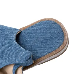 SandaliasDenim cruz encaje - rodilla alta - zapatos gladiadores