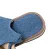 SandaliasDenim cruz encaje - rodilla alta - zapatos gladiadores
