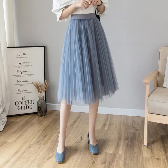 VestidosModa midi falda plegada