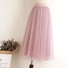 Moda midi gonna pieghettata
