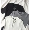 Casual manches courtes avec fermeture éclair - t-shirt