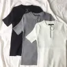 Casual manches courtes avec fermeture éclair - t-shirt