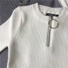 Casual manches courtes avec fermeture éclair - t-shirt