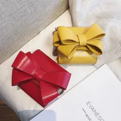 Piccola borsa elegante con prua e catena