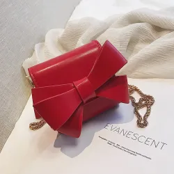 Piccola borsa elegante con prua e catena