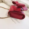 Saco elegante pequeno com arco e cadeia
