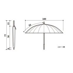 Parapluie fort en verre résistant