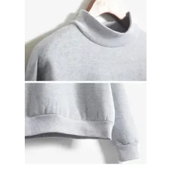 Varm velvet sweatshirt med lång ärm