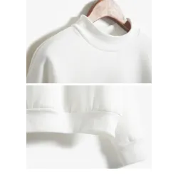 Varm velvet sweatshirt med lång ärm