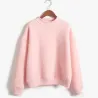 Varm velvet sweatshirt med lång ärm
