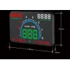 GEYIREN E350 OBD2 II HUD 5,8 tums skärm - överhastighetslarm och bränsleförbrukning - bildisplay
