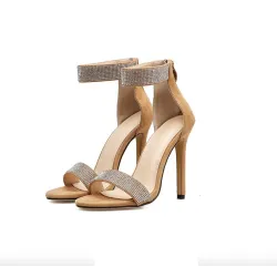 Elegante Kristall High Heels Sandalen