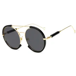 Owalne vintage steampunk okulary przeciwsłoneczneOkulary Przeciwsłoneczne