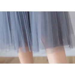 Moda midi gonna pieghettata