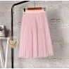 Moda midi gonna pieghettata