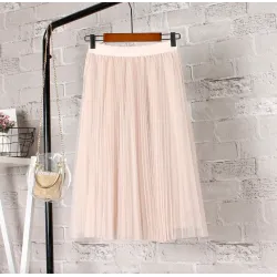 VestidosModa midi falda plegada