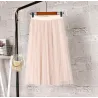 Moda midi gonna pieghettata