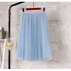VestidosModa midi falda plegada