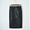 Elegantes Leder Midi Rock