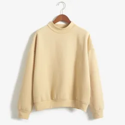 Warmes Samt Sweatshirt mit langem Ärmel
