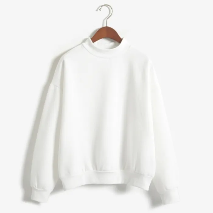 Varm velvet sweatshirt med lång ärm