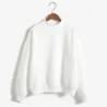 Varm velvet sweatshirt med lång ärm