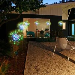 LED dandelion lights - 120 LEDS - solar powered