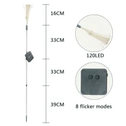 LED dandelion lights - 120 LEDS - solar powered