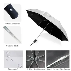 Outdoor & CampingParaguas totalmente automático con impresión floral 3D - protección UV