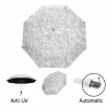 Outdoor & CampingParaguas totalmente automático con impresión floral 3D - protección UV